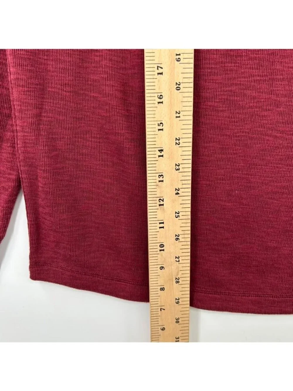 Banana Republic Shirt Men's Large Burgundy Double Knit Crewneck Long Sleeve NWT